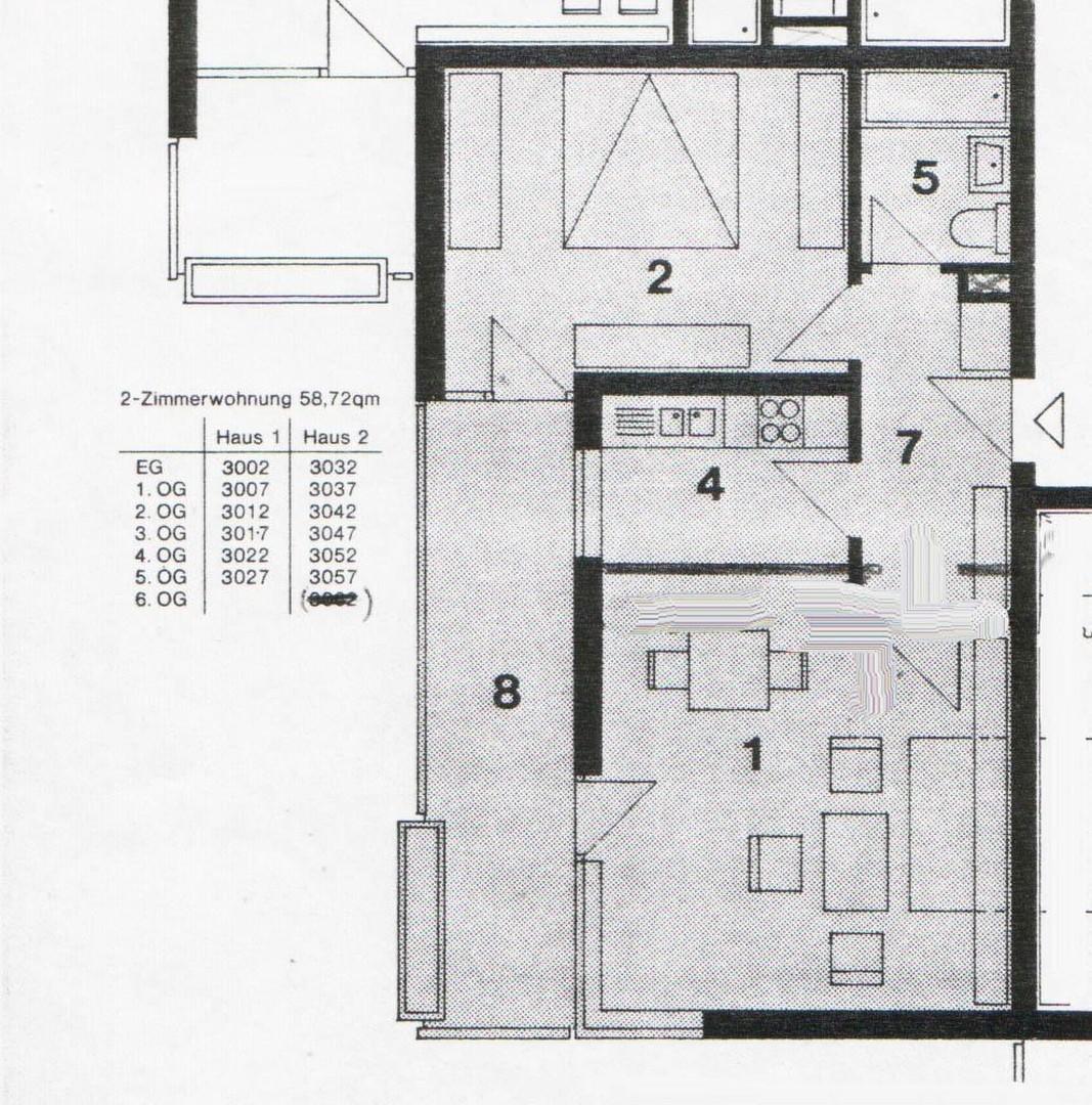 Grundriss der Wohnung 