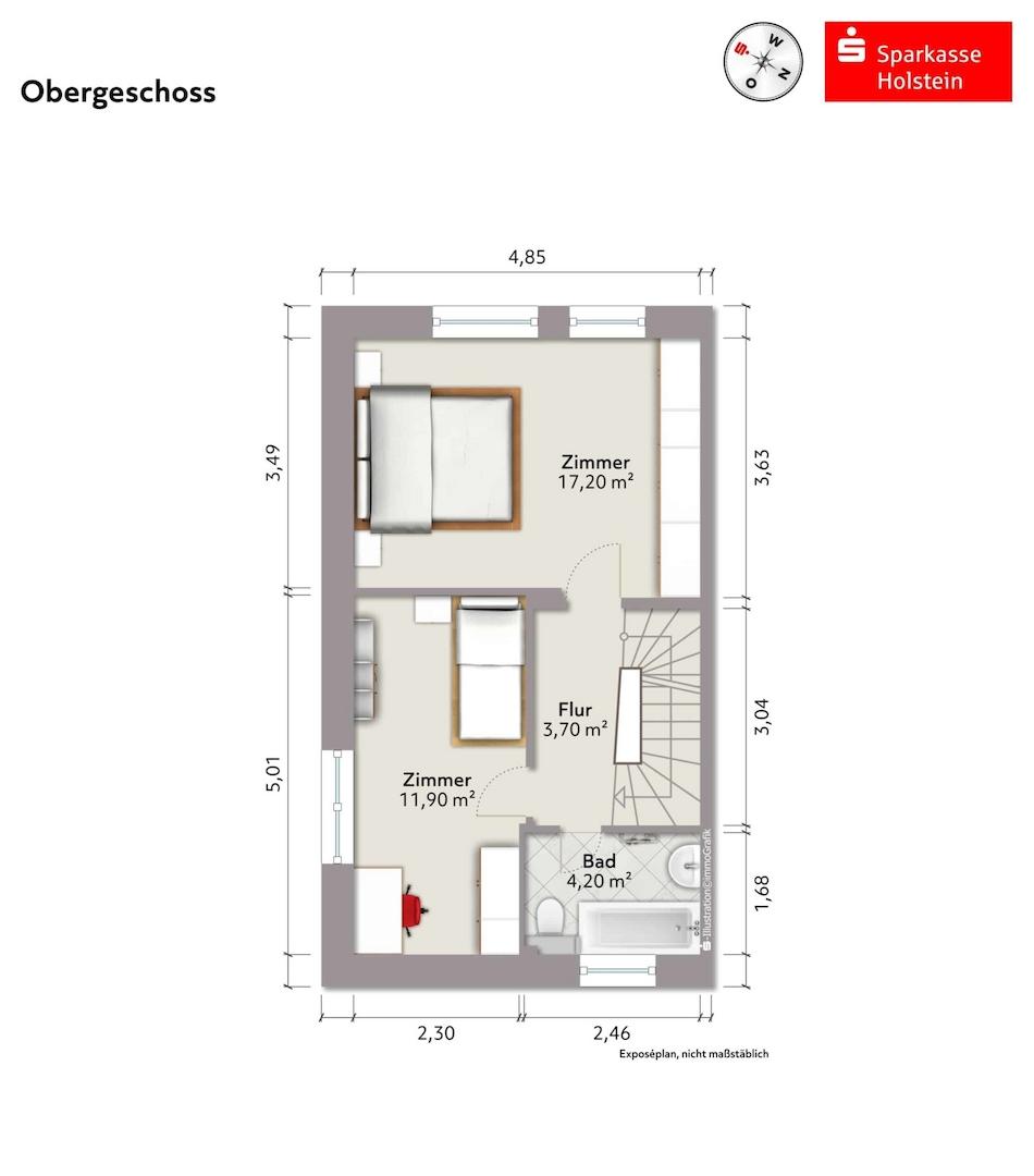 Grundriss Obergeschoss