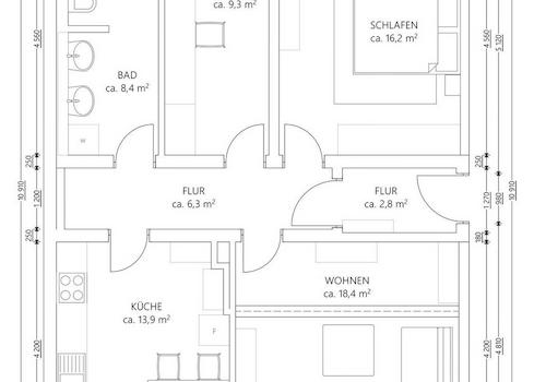 Grundriss Einliegerwohnung
