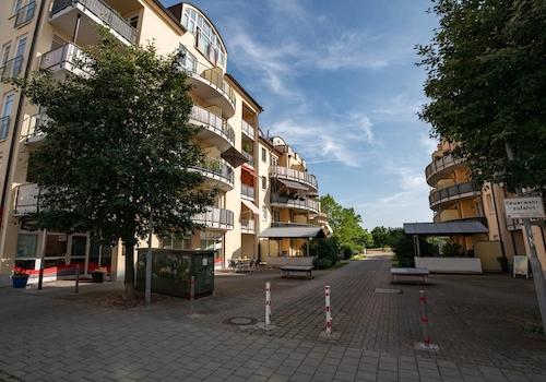 Blick in die Wohnanlage