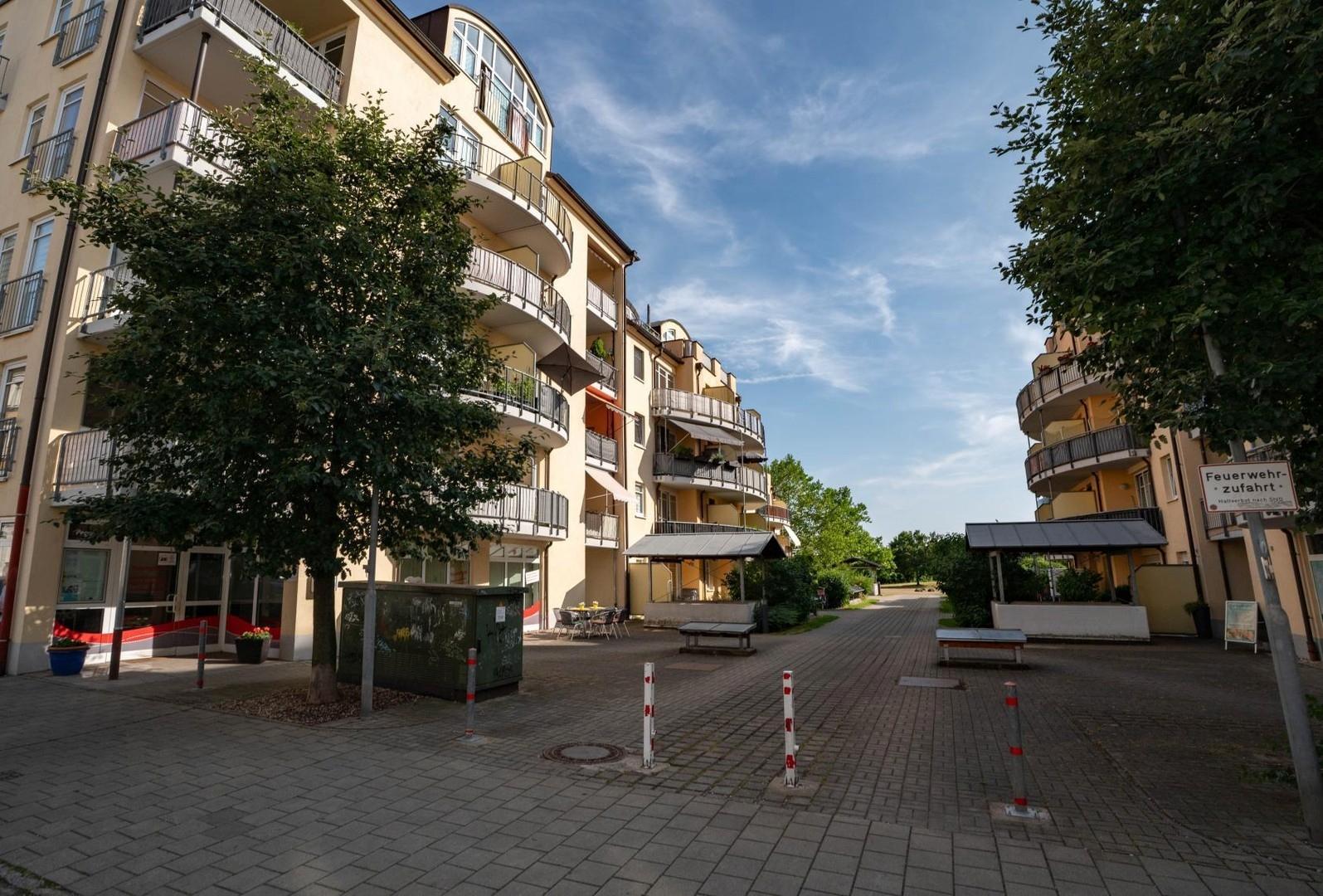 Blick in die Wohnanlage