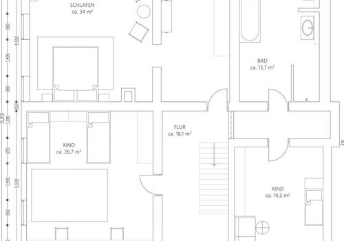 Grundriss Haus oben