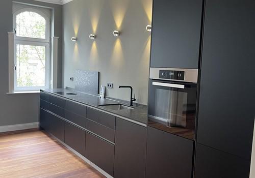 Küche - matt schwarz Miele