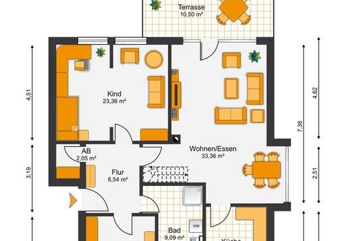 Grundriss Wohnung 