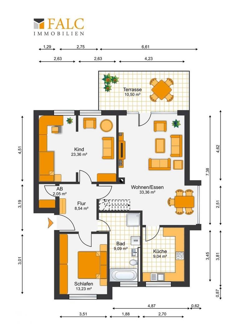 Grundriss Wohnung 
