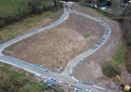 die Gehwege werden gemacht