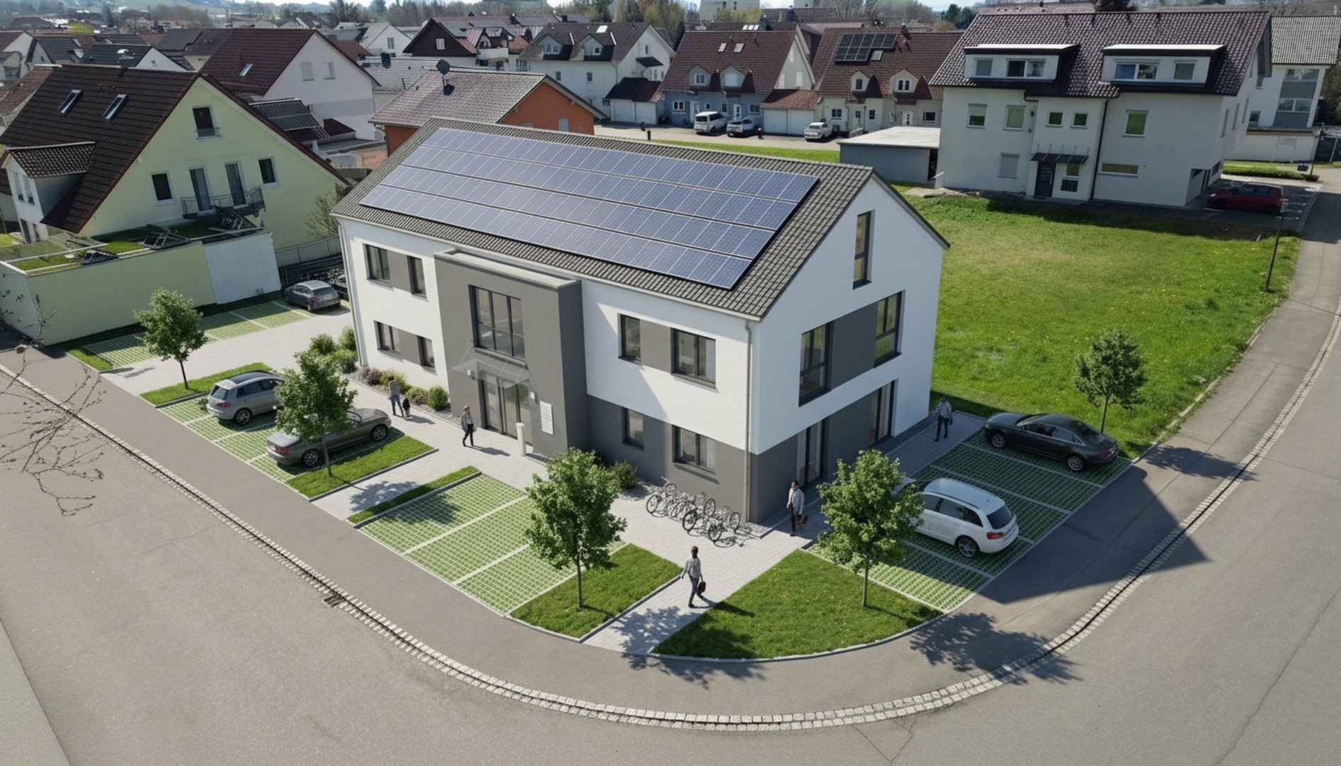 Beispielhafte Bebauung