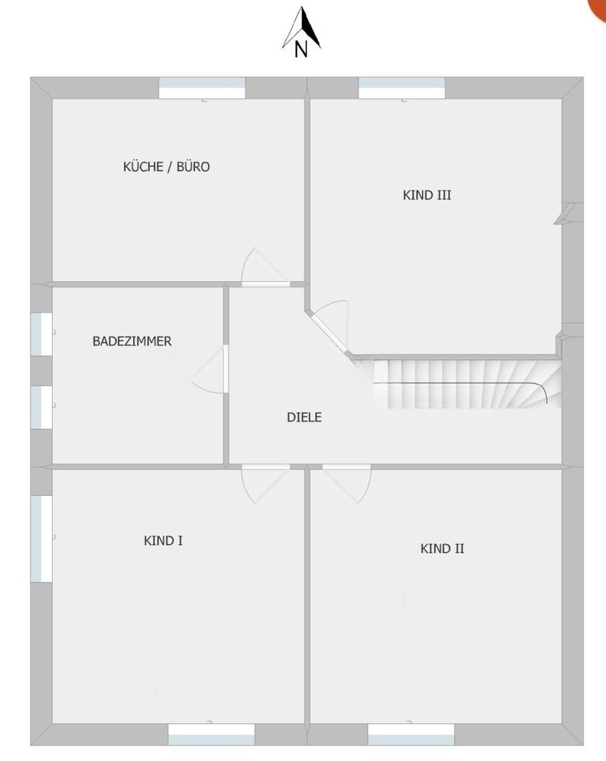 Grundriss des Obergeschoss