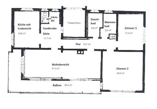 Grundriss der Wohnung