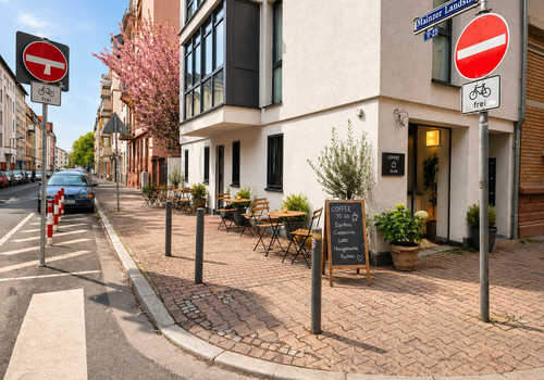 Außenbereich 3D Möbliert