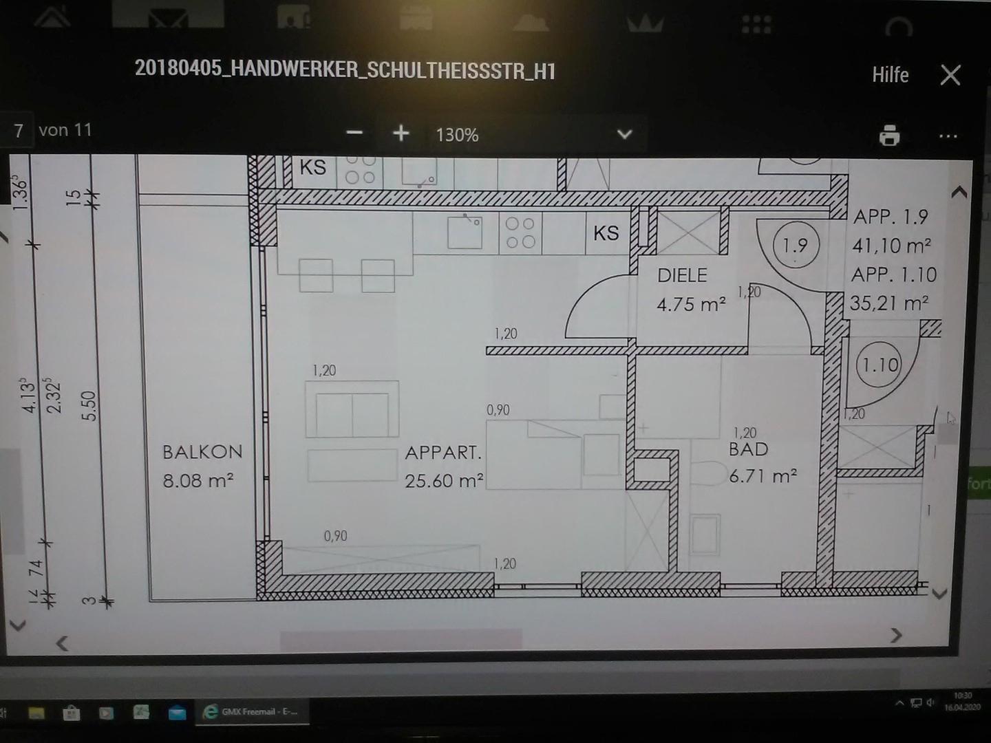 Grundriss Appartement