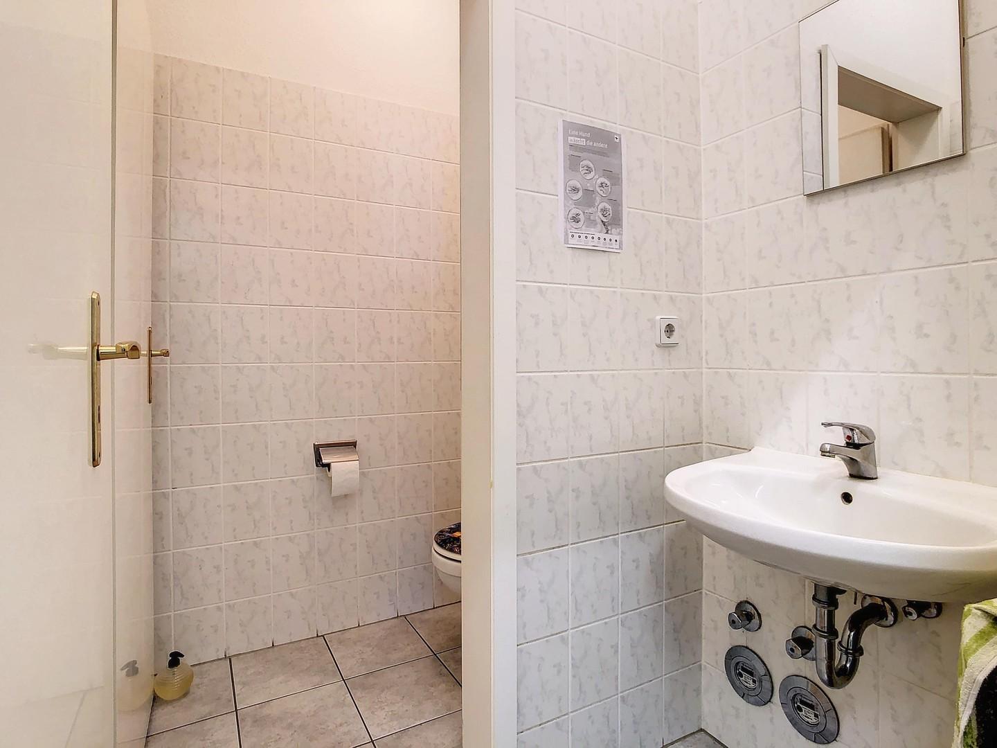 Derzeitger Waschraum/Toilette