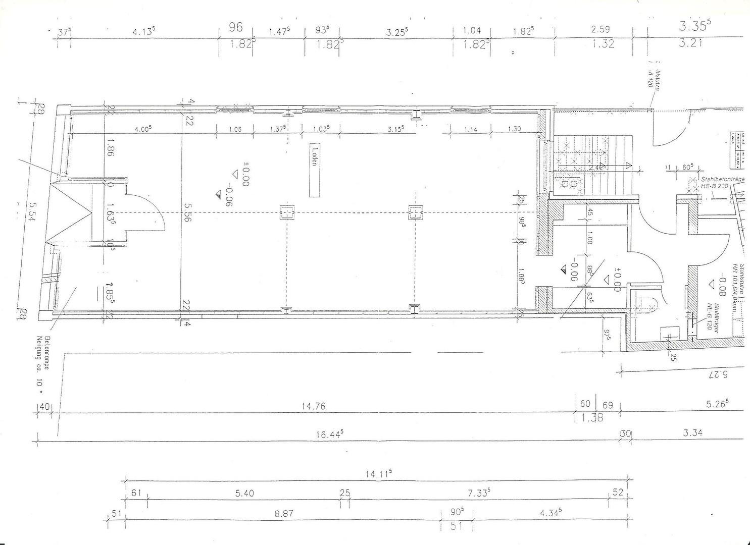 Grundriss Ladenlokal