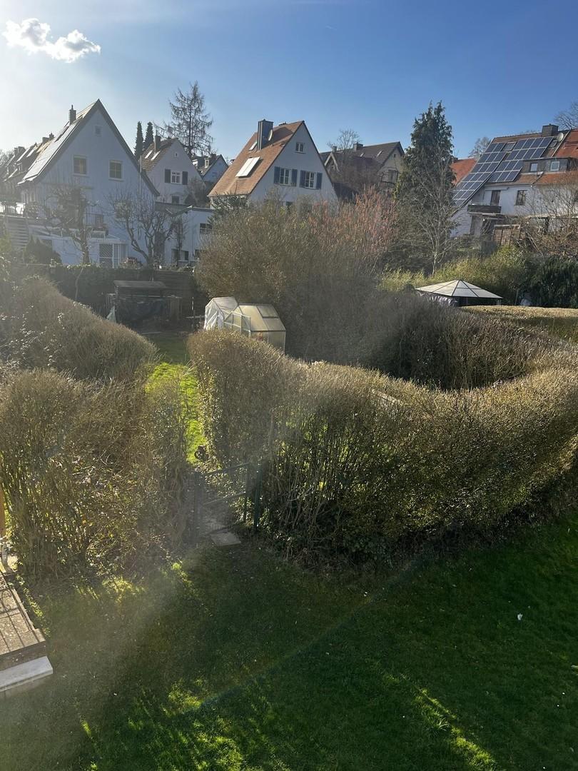 Garten einsicht vom Balkon