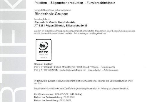 PEFC Fa. Binderholz