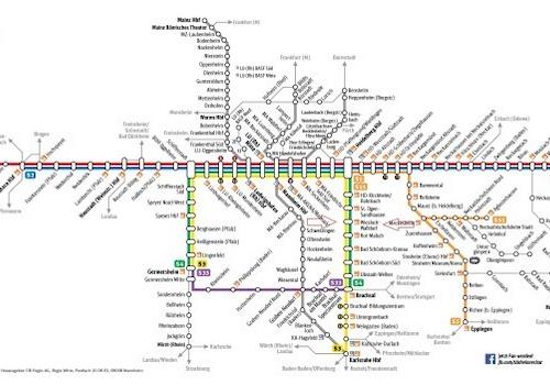 S-Bahn-Plan DB mit WA 1