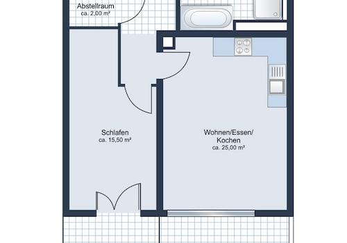 Grundriss Wohnung Nr. 26