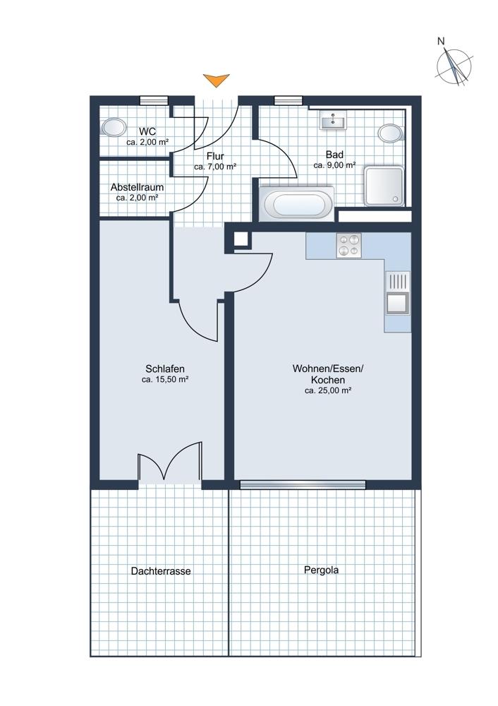 Grundriss Wohnung Nr. 26