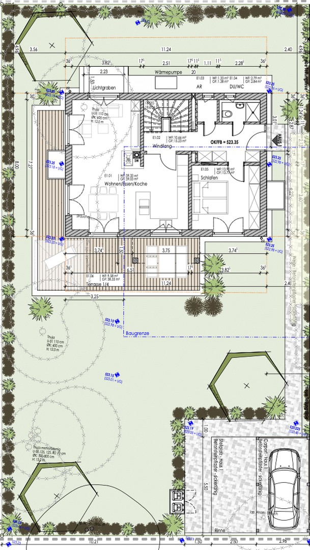 Größe Grundstück 510m2