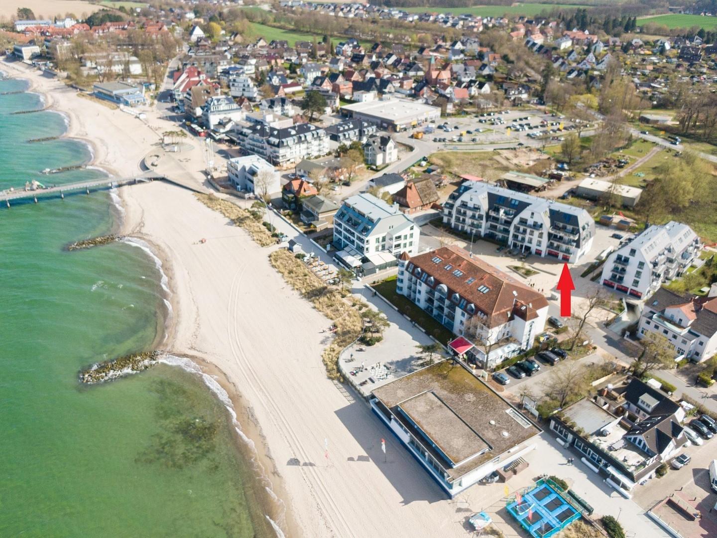 Luftbild mit Markierung