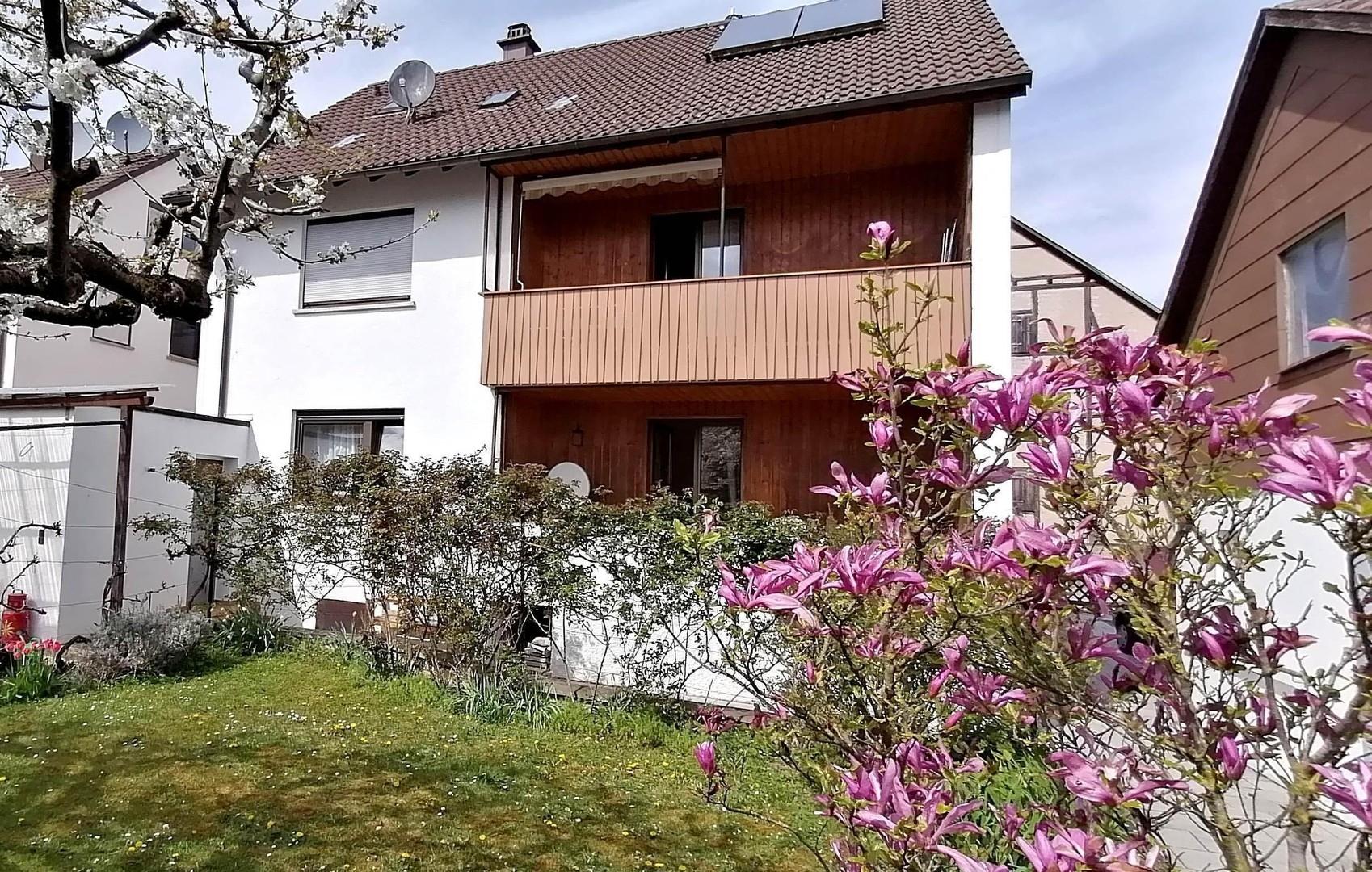 Rückseite mit Garten