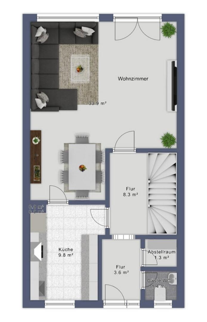 EG Grundriss ohne Garten