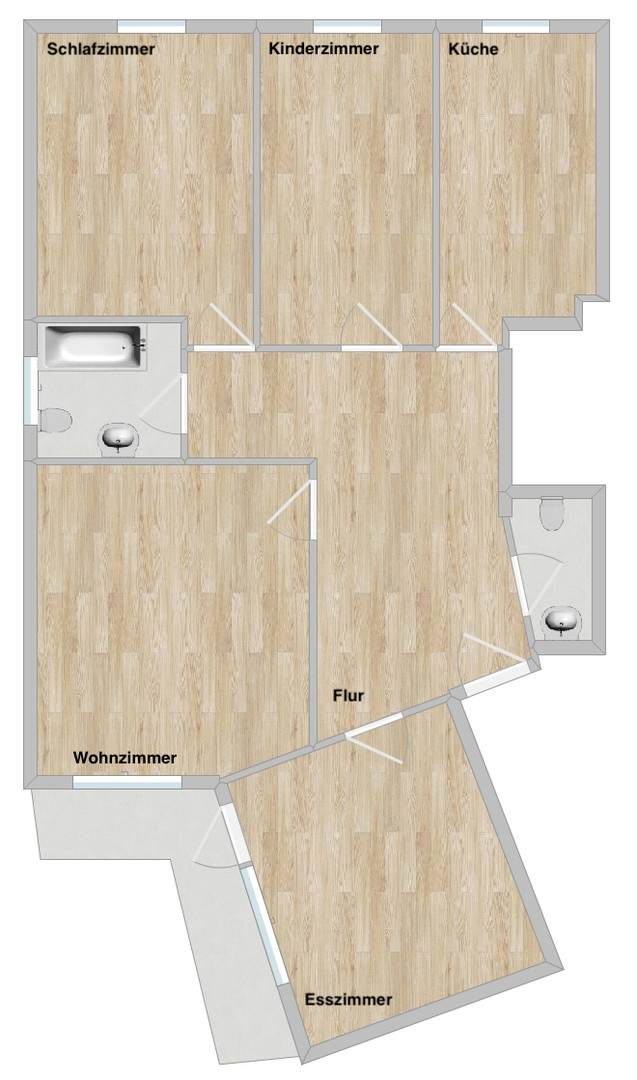 Grundriss der Wohnung