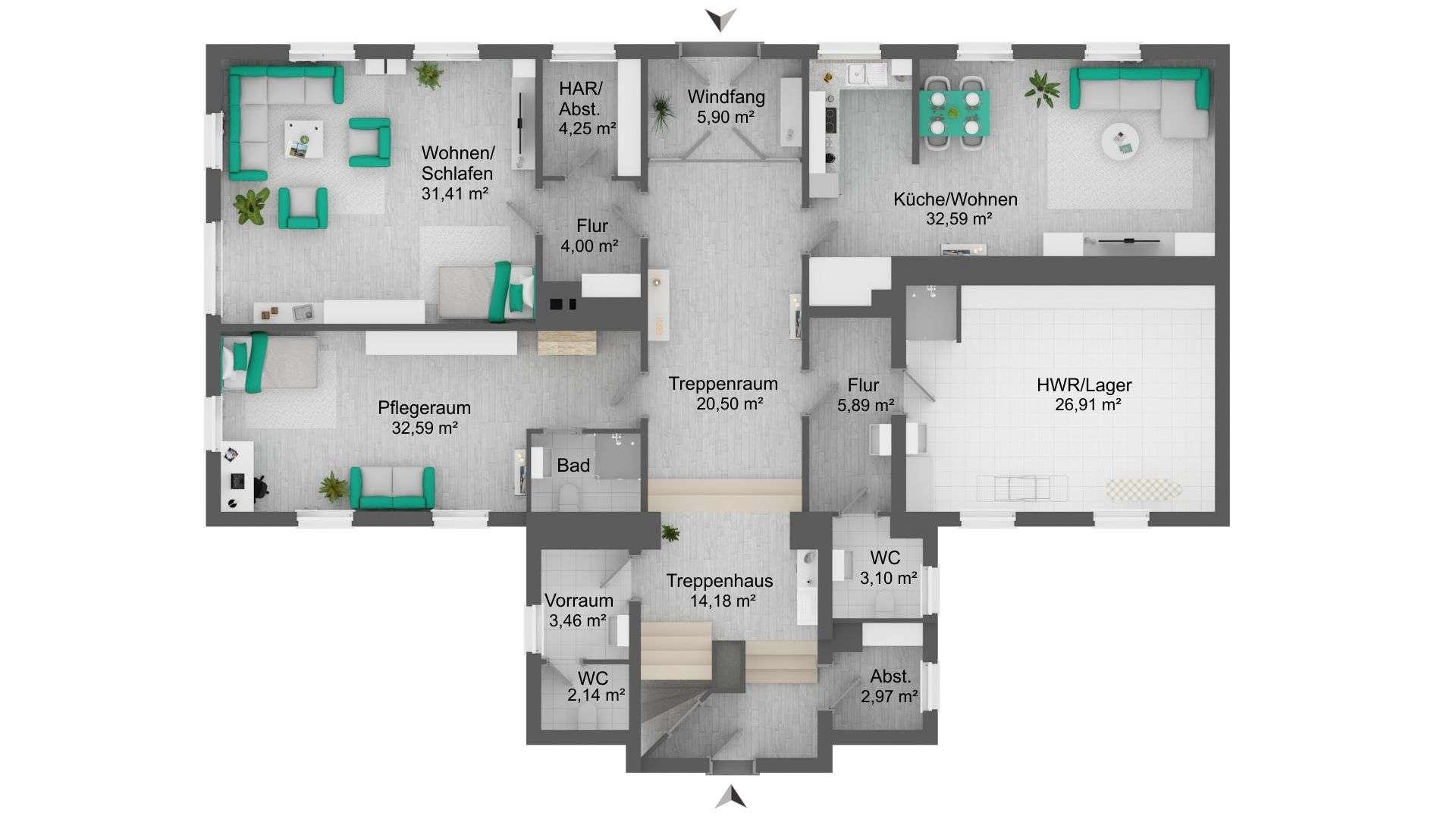 Erdgeschoss Grundriss