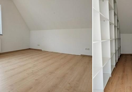 Schlafzimmer mit begehbarem Kleiderschrank