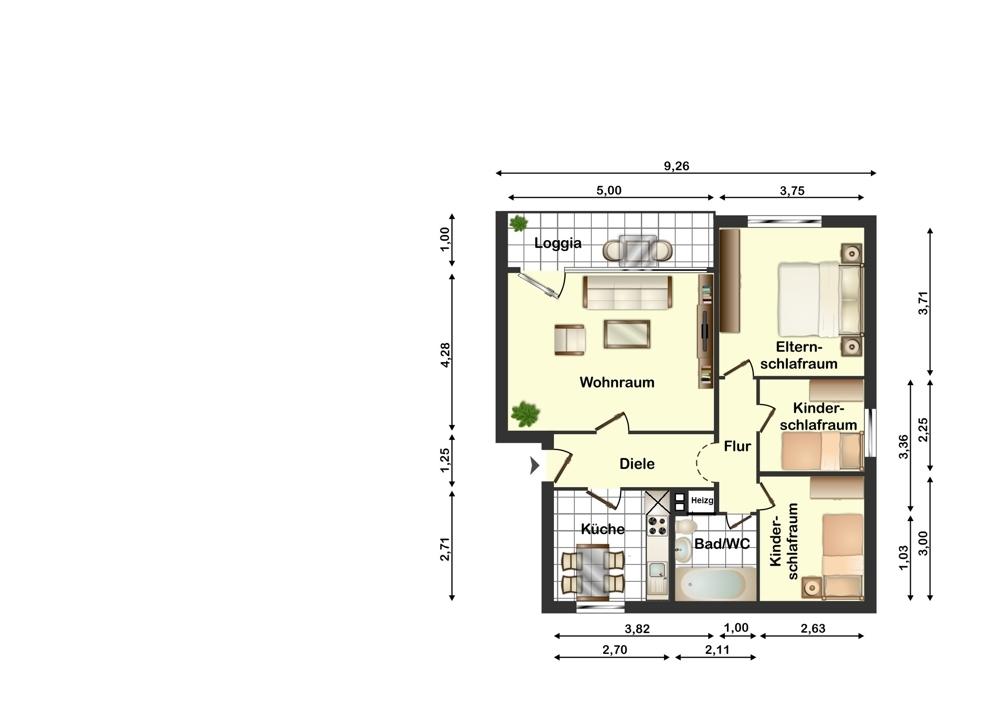 Wohnungsgrundriss