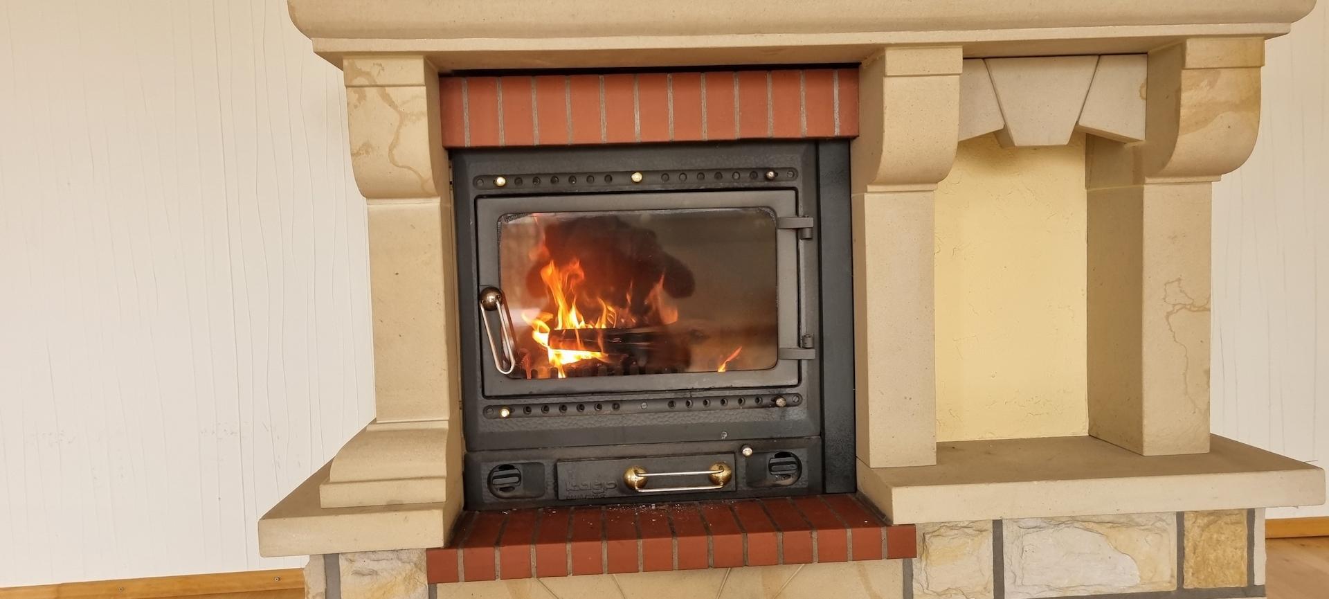 Kamin im Wohnzimmer