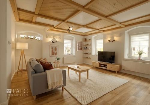 Wohn/Esszimmer EG (virtuell möbliert)