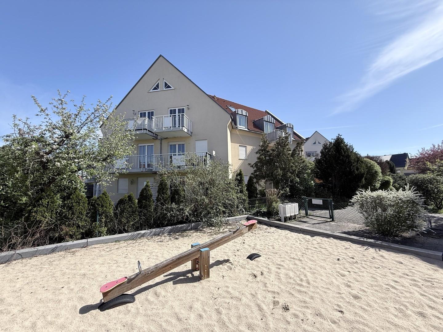 Sandkasten in der Anlage