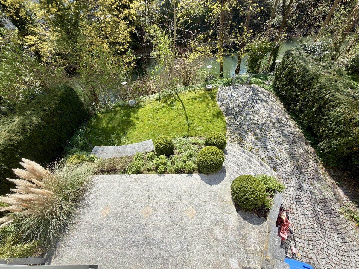 Gartenterrasse von oben