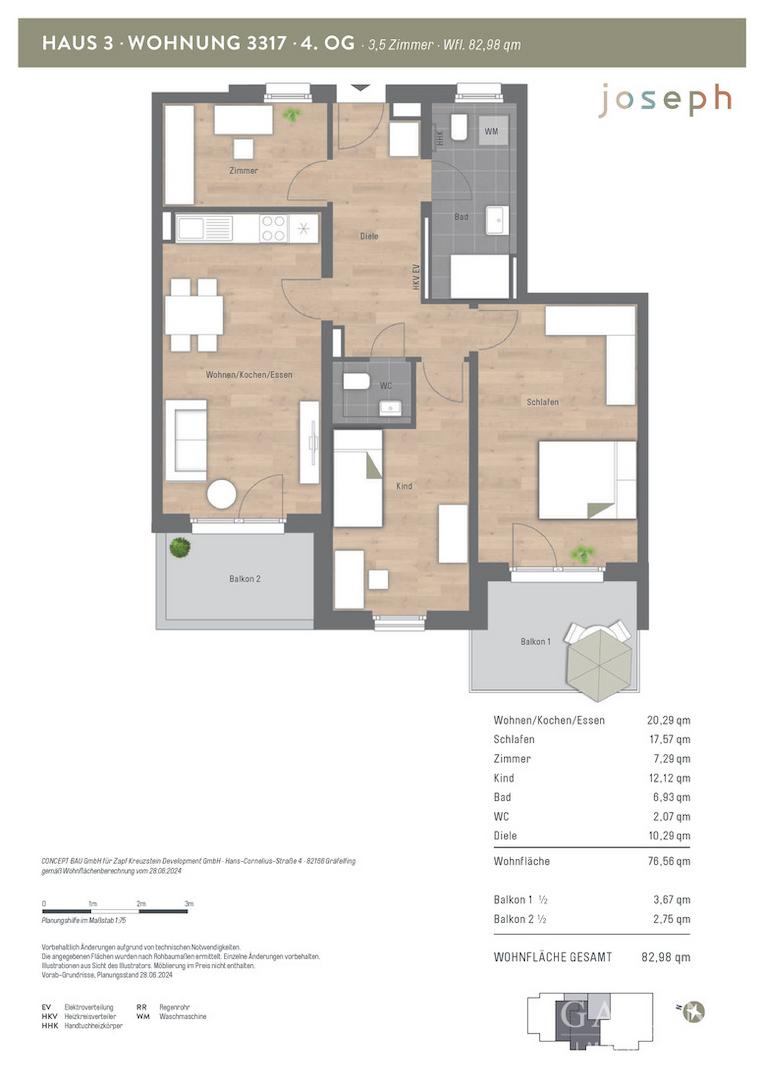 Grundriss Whng. 3317 (Seite 1)