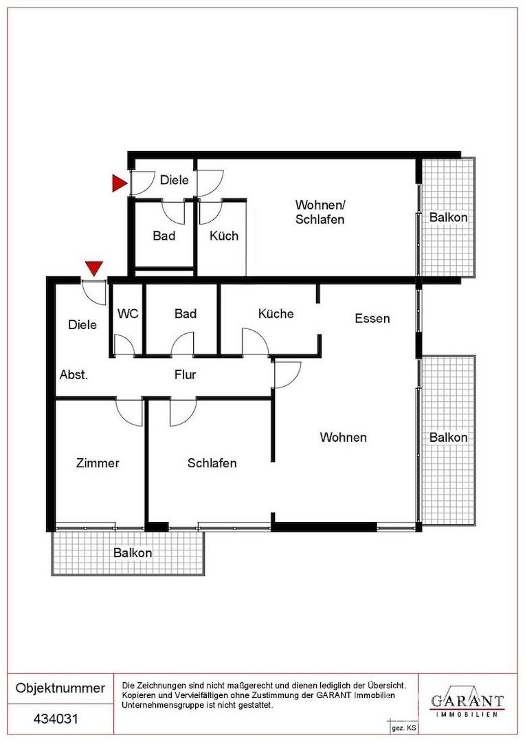 Grundriss Whg.   App.
