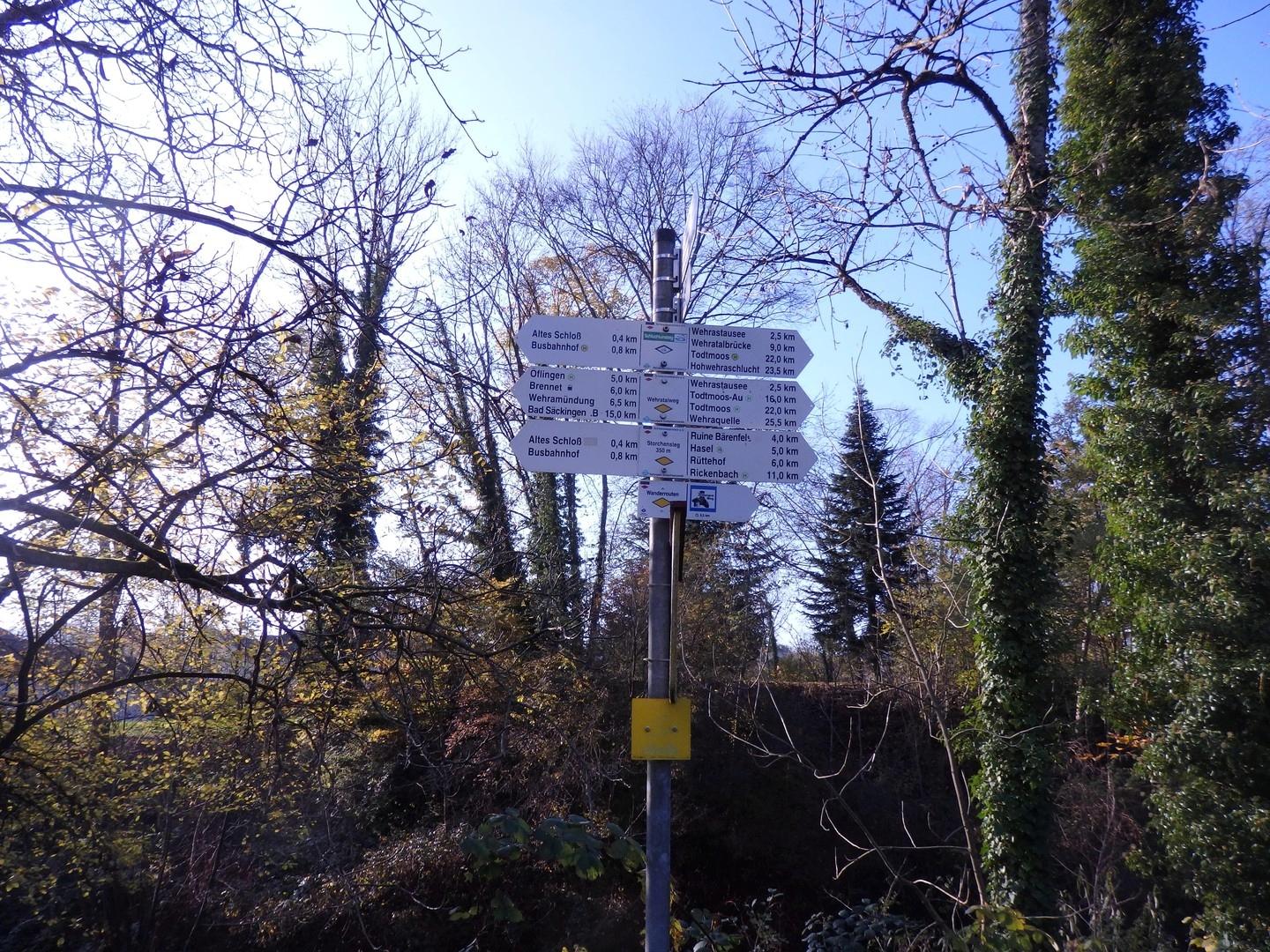 Wegweiser Wanderweg