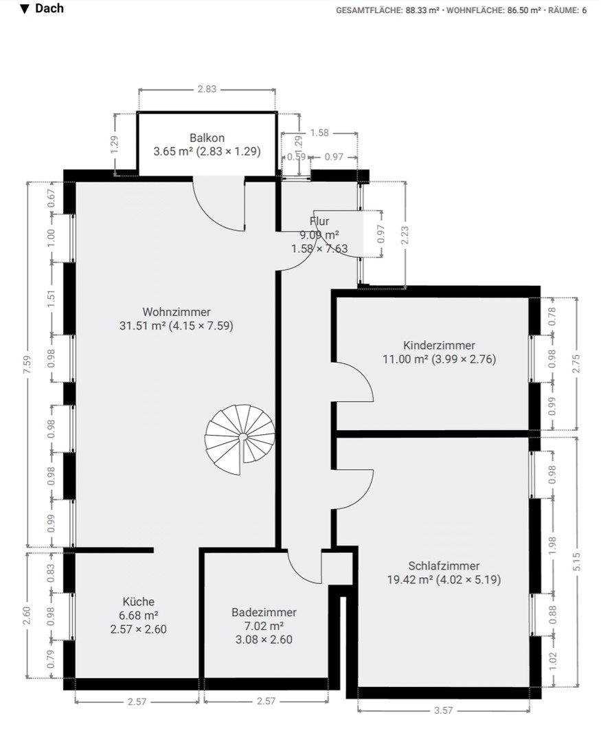 Grundriss 3 OG