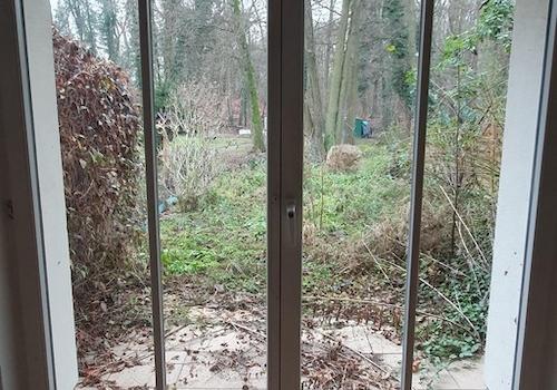 Wohnen, Blick zur Gartenfläche