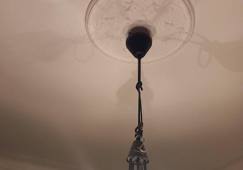 Stuckrosette im Esszimmer