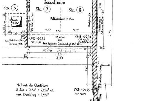 Grundriss Doppelgarage