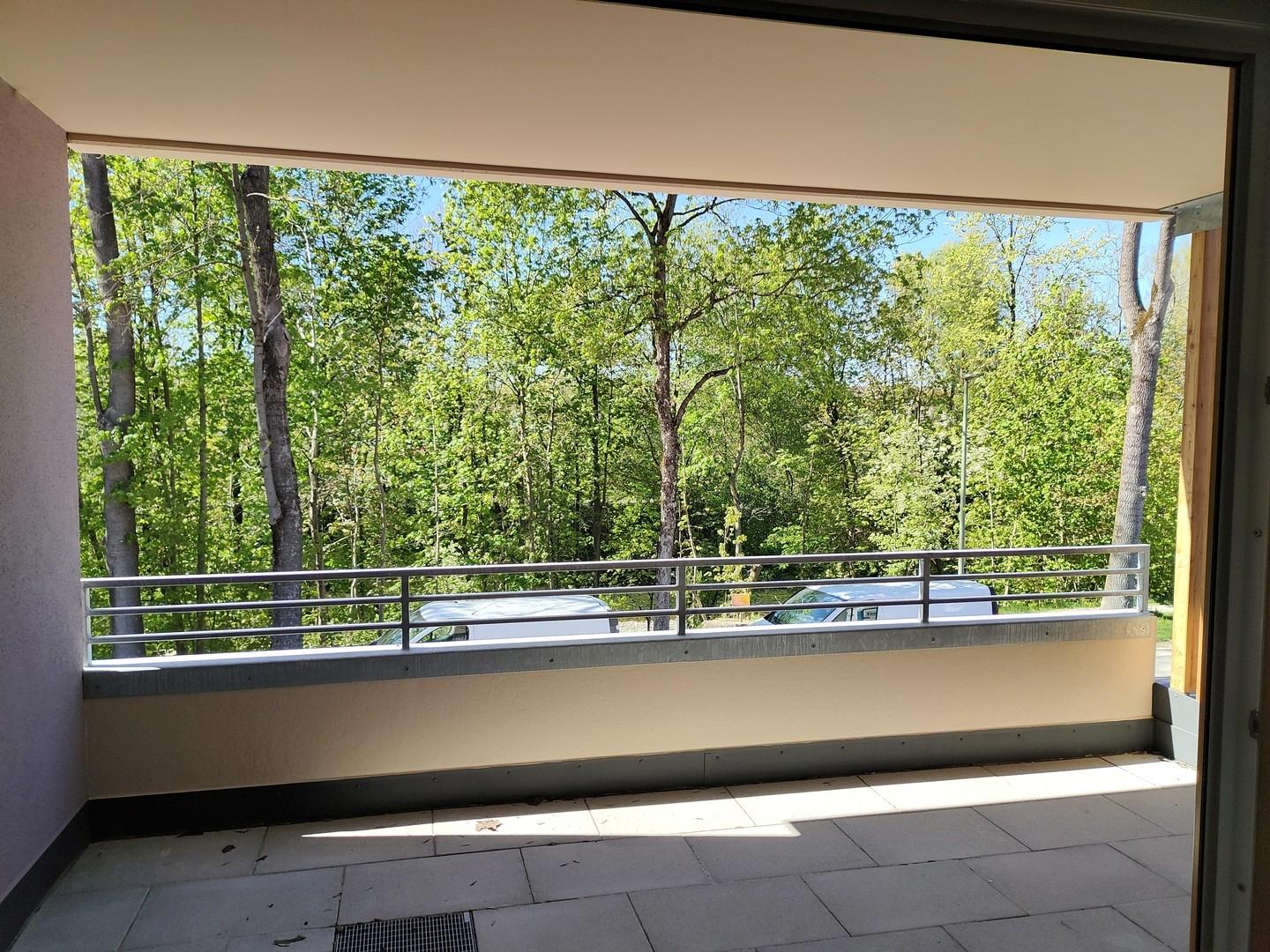 Blick vom Balkon bzw. WohnZi.