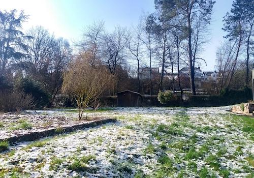 Blick nach hinten im Winter