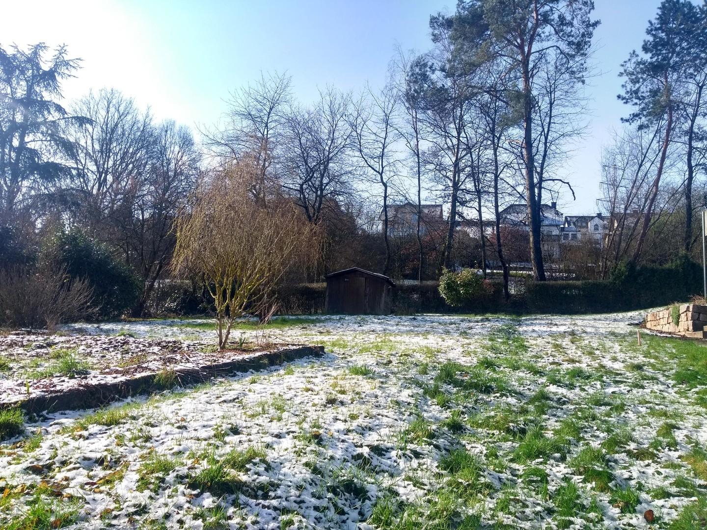 Blick nach hinten im Winter