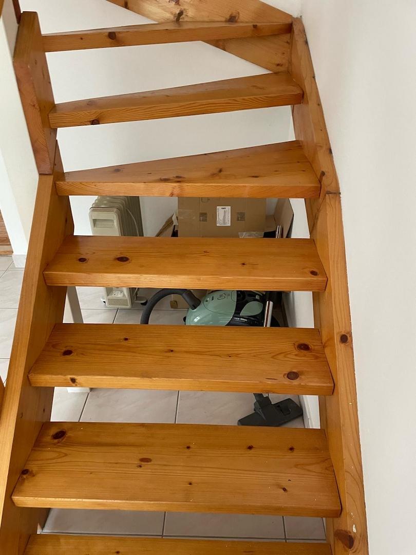 Auf der Treppe