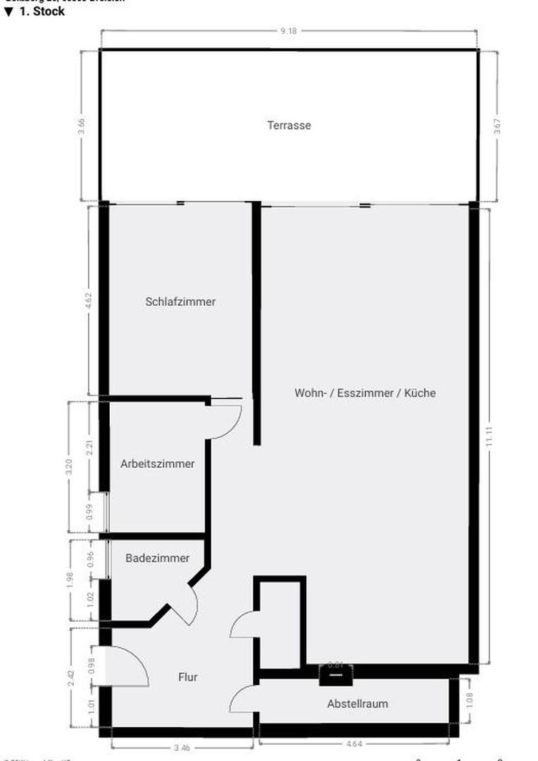 Grundriss Terrassenwohnung