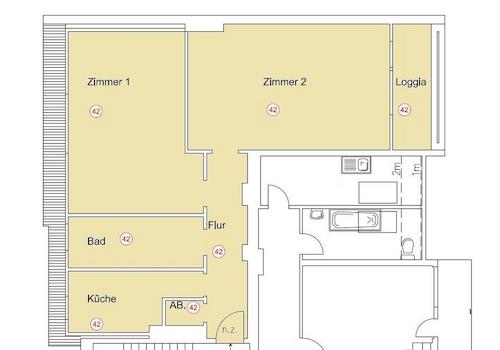 Grundriss der Wohnung