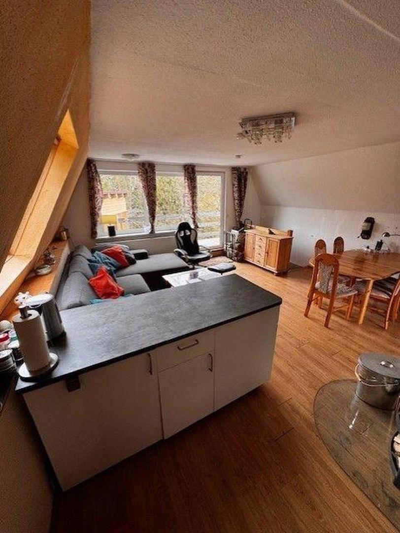 Wohnzimmer mit Küche