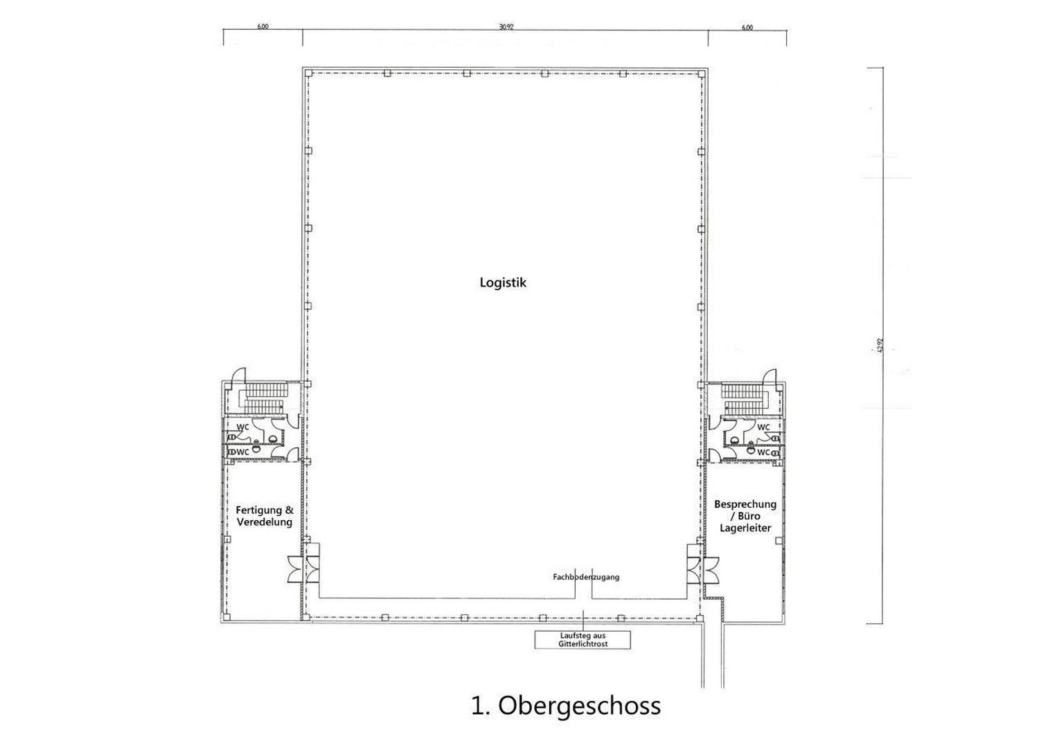 Grundriss Logistik 1. Stock