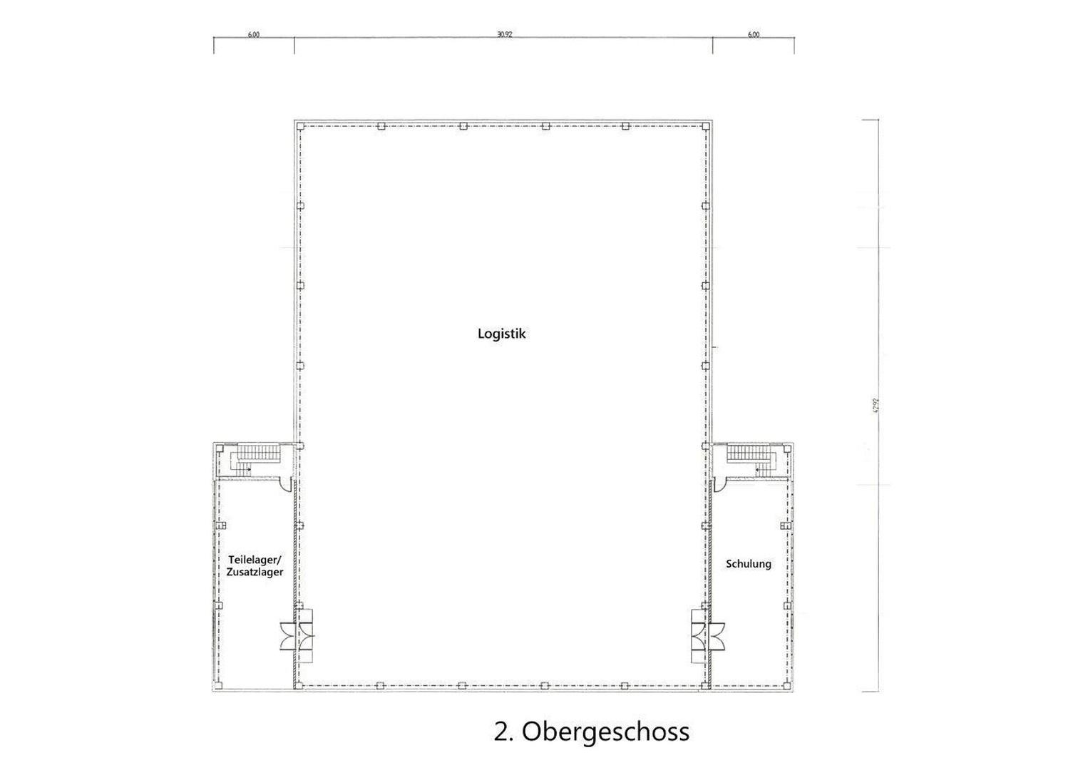 Grundriss Logistik 2. Stock